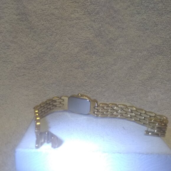 Seiko Quartz Ladies 4N00-5900 Asymmetrical Link Band Black 90s New Bat Works - Picture 11 of 12